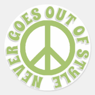 Frieden - Frieden kommt nie aus der Mode Runder Aufkleber