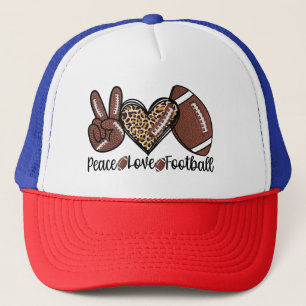 Frieden Frieden Liebe Football USA – Patriotische  Truckerkappe