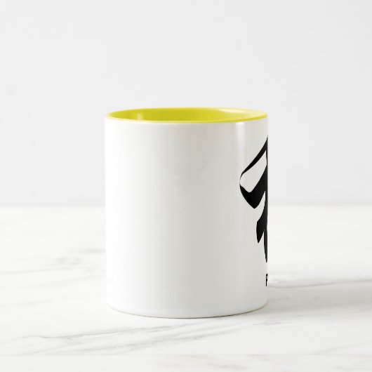 Frieden, Frieden Zweifarbige Tasse (Mittel)