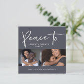 Frieden für 23 neue Fotos Karte (Stehend Vorderseite)