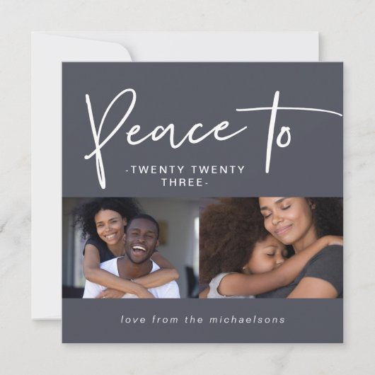 Frieden für 23 neue Fotos Karte (Vorderseite)