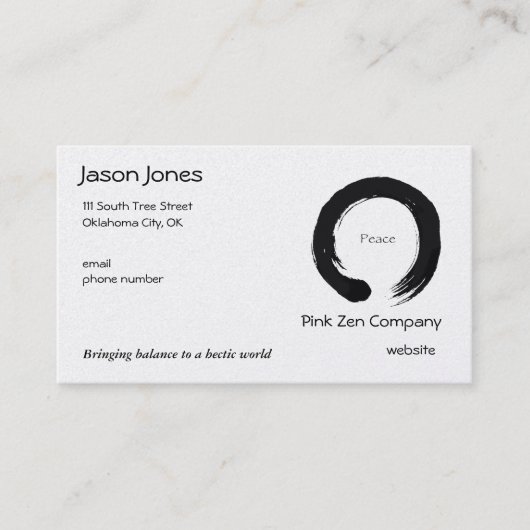 Frieden für alle Ewigkeit Visitenkarte (Vorderseite)