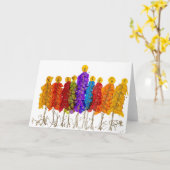 Frieden für alle Lovitude Weihnachtskarte Karte (Gelbe Blume)