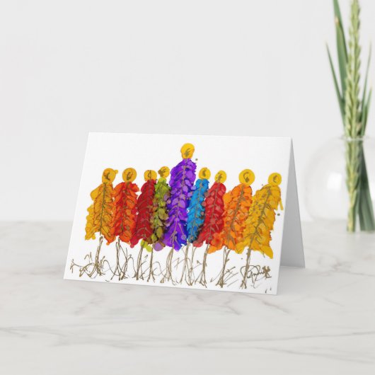 Frieden für alle Lovitude Weihnachtskarte Karte (Vorderseite)