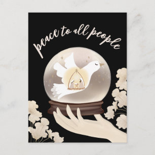 Frieden für alle Menschen Christliche Krippe Schne Postkarte