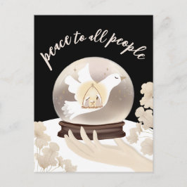 Frieden für alle Menschen Christlicher Geburtsurla Postkarte