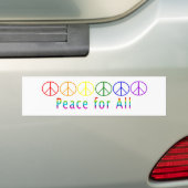 Frieden für alle - Regenbogen Autoaufkleber (Auf Auto)