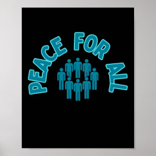 Frieden für alle Sticker Peace Sticker One World Poster