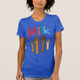 Frieden für alle T - Shirt (schlanker, blauer Adu