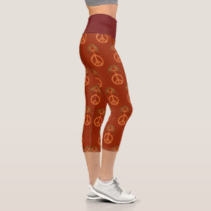 Frieden für Bäume - Flower Power Herz 1 Capri Leggings