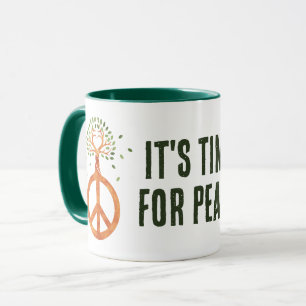 Frieden für Bäume - Flower Power Herz 1 Tasse