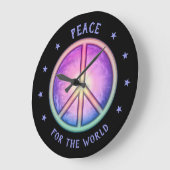 Frieden für die ☮ große wanduhr (Winkel)