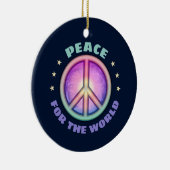 Frieden für die ☮ keramik ornament (Rechts)