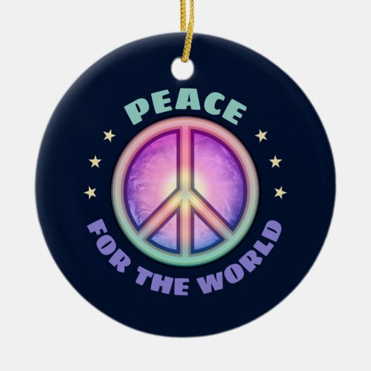 Frieden für die ☮ keramik ornament (Vorne)