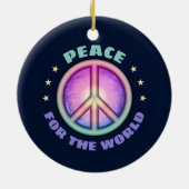 Frieden für die ☮ keramik ornament (Hinten)