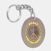 Frieden für die ☮ schlüsselanhänger (Vorderseite links)