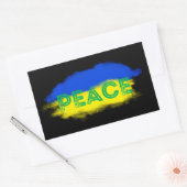 FRIEDEN für die Ukraine Anti-Krieg-Fahne der Ukrai Rechteckiger Aufkleber (Umschlag)