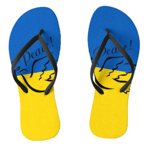 FRIEDEN FÜR DIE UKRAINE! BADESANDALEN