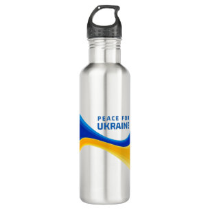 Frieden für die Ukraine Edelstahlflasche