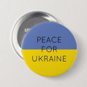 Frieden für die Ukraine Einfache minimale ukrainis Button (Vorne & Hinten)