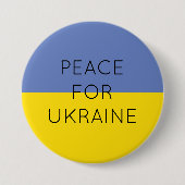 Frieden für die Ukraine Einfache minimale ukrainis Button (Vorderseite)