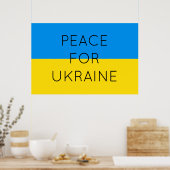 Frieden für die Ukraine Einfache minimale ukrainis Poster (Küche)