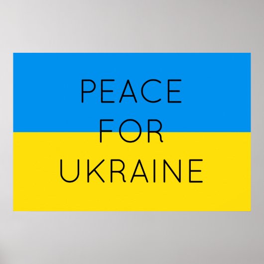 Frieden für die Ukraine Einfache minimale ukrainis Poster (Vorne)