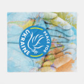 Frieden für die Ukraine Fleecedecke (Vorderseite (Horizontal))