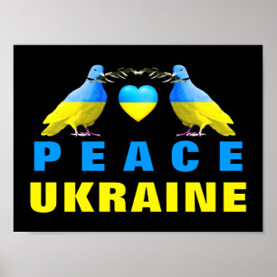 Frieden für die Ukraine - Freiheit - Frieden Taub Poster