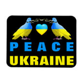 Frieden für die Ukraine - Freiheit - Frieden Taube Magnet (Horizontal)