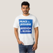 Frieden für die Ukraine Freiheit für Russland T-Shirt (Vorne ganz)