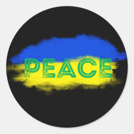 FRIEDEN für die Ukraine gegen Krieg ohne Krieg Runder Aufkleber