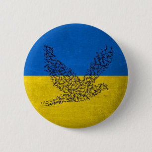Frieden für die Ukraine. Ich stehe mit der Ukrain Button