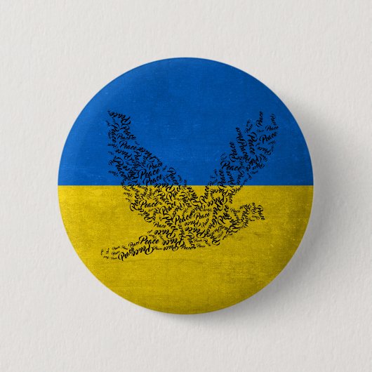 Frieden für die Ukraine. Ich stehe mit der Ukraine Button (Vorderseite)