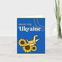 Frieden für die Ukraine Kranich und Sonnenblumen B