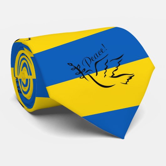 FRIEDEN FÜR DIE UKRAINE! KRAWATTE (Gerollt)