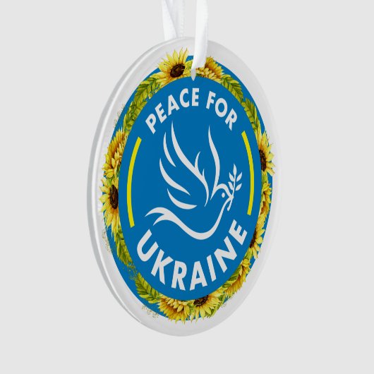 FRIEDEN FÜR DIE UKRAINE ORNAMENT (Vorderseite)