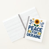 Frieden für die Ukraine Pixel Folkart Notizblock (Innenseite)