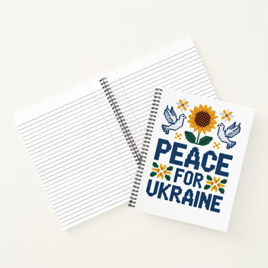 Frieden für die Ukraine Pixel Folkart Notizblock (Innenseite)