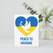 Frieden für die Ukraine Postkarte (Stehend Vorderseite)