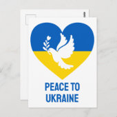 Frieden für die Ukraine Postkarte (Vorne/Hinten)