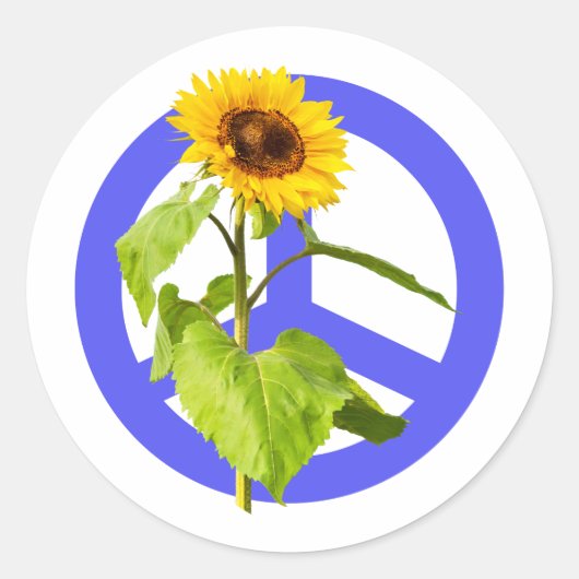 Frieden für die Ukraine Runder Aufkleber (Vorderseite)