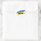 Frieden für die Ukraine Runder Aufkleber (Tasche)