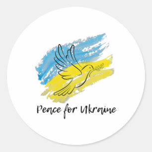 Frieden Für Die Ukraine Solidarität Frieden Herz U Runder Aufkleber