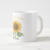Frieden für die Ukraine. Sonnenblume Symbol des Fr Jumbo-Tasse (Vorderseite Rechts)