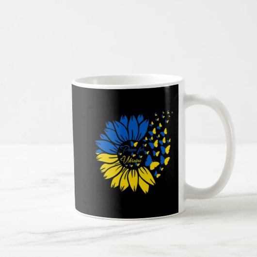 Frieden für die Ukraine Sonnenblume Ukrainischer S Kaffeetasse (Rechts)