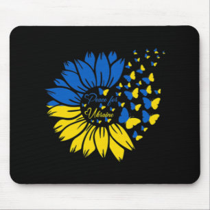 Frieden für die Ukraine Sonnenblume Ukrainischer S Mousepad