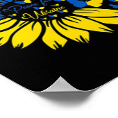 Frieden für die Ukraine Sonnenblume Ukrainischer S Poster (Ecke)