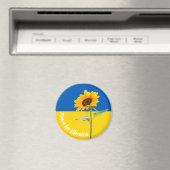 Frieden für die Ukraine Sonnenblumen-Flagge Gelb & Magnet (In Situ (Geschirrspüler))