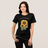 Frieden für die Ukraine. Sonnenblumen Symbol des F Tri-Blend Shirt (Vorderseite voll)